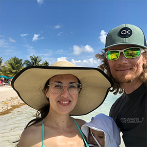 asher and lyric in Mexico at the beach